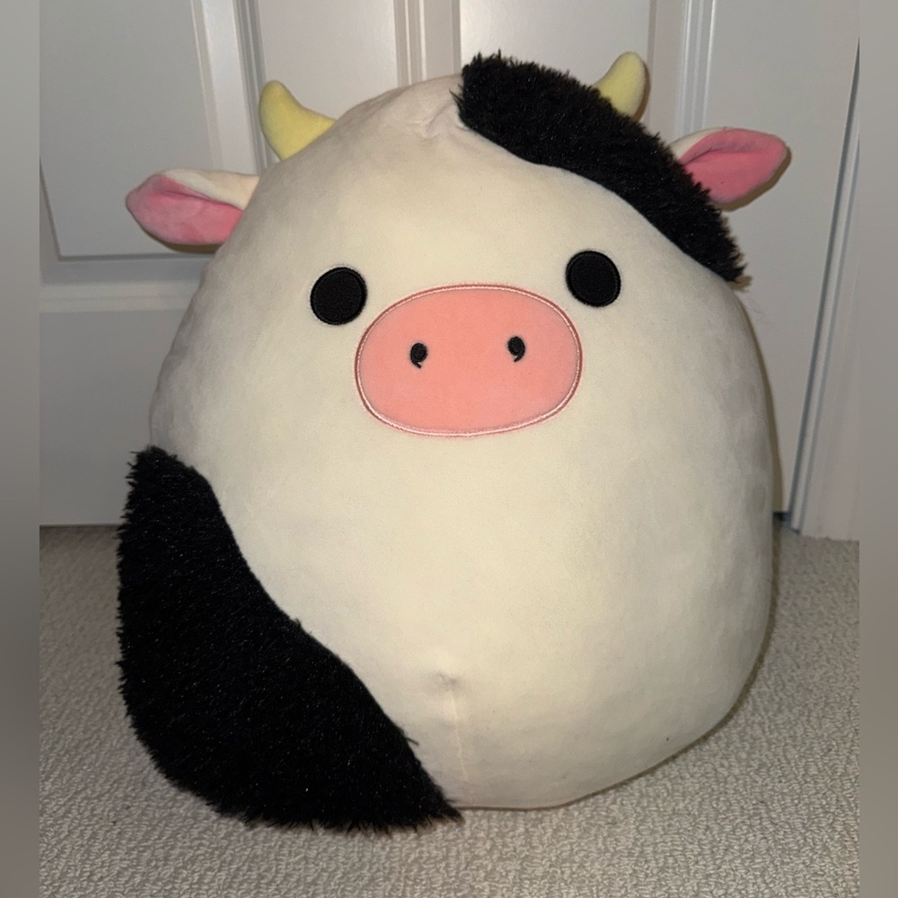 16” Squishmallow - Connor the Cow Plush (Sherpa)